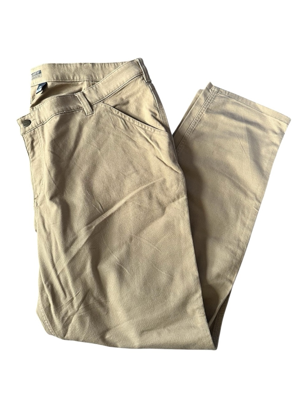 Carhartt Women’s Rugged Flex Rekaxed Fit Canvas Pants in Light Khaki